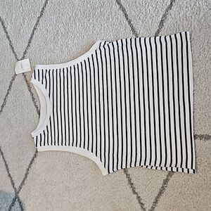 NWT Hollister High Neck Blue Striped Tank S